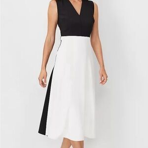 Black and White Sleeveless Dress